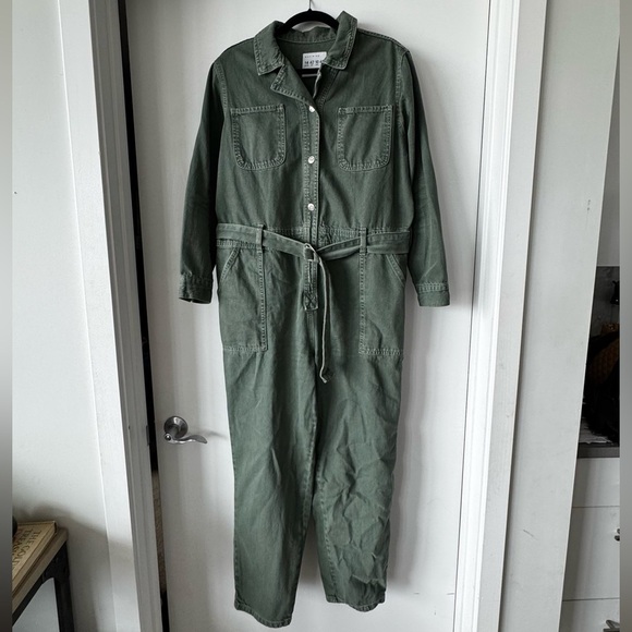 Primark Denim boiler suit / jumpsuit in olive green - Picture 2 of 4